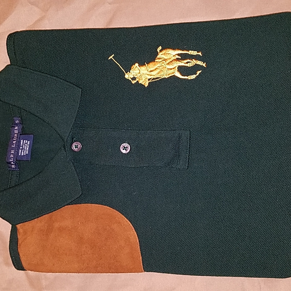 Women Ralph Lauren dark green horse polo sz small
